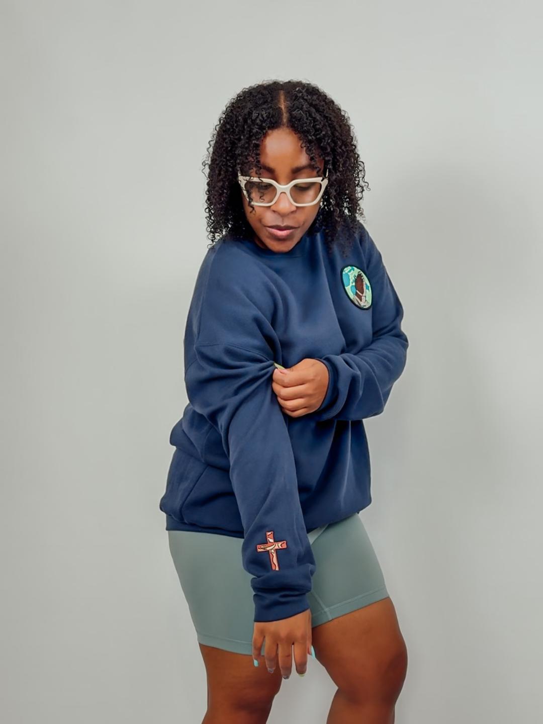 Faith Over Fear - Elevated Threads Sweatshirt / Blue