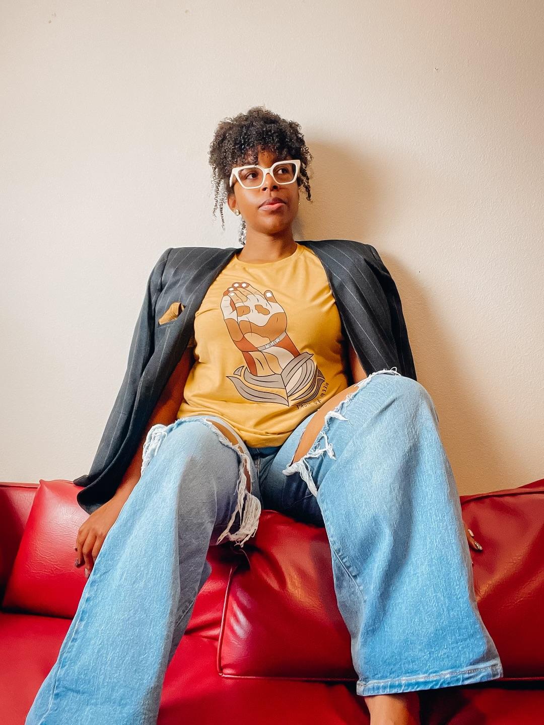 Weep No More Fashions Mustard Triblend Crewneck
