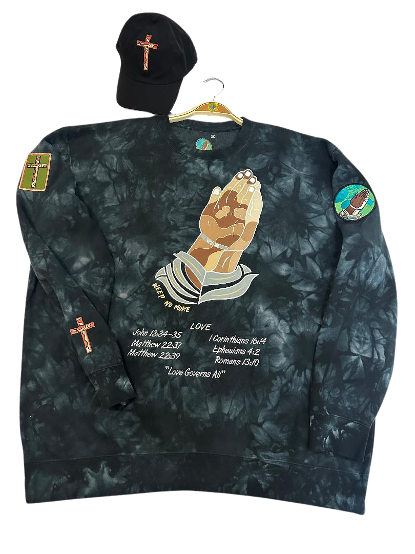The Comforter - Elevated Threads Sweatshirt / Black Midweight Tie-Dyed